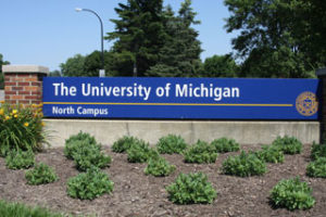 University of Michigan North Campus sign